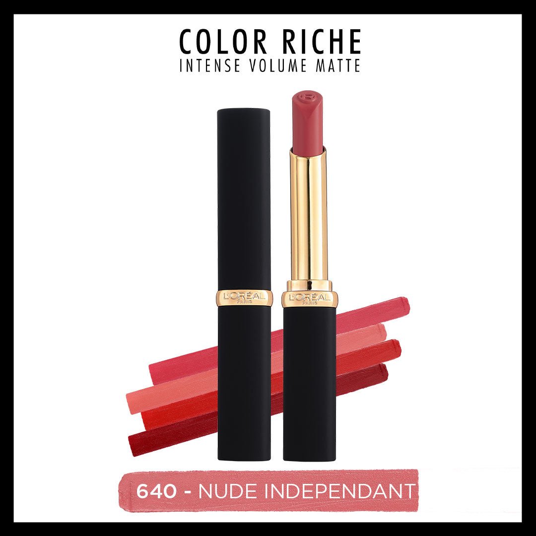 Loreal Paris Color Riche Intense Volume Matte Ruj - 640 Nude Independant - Melori