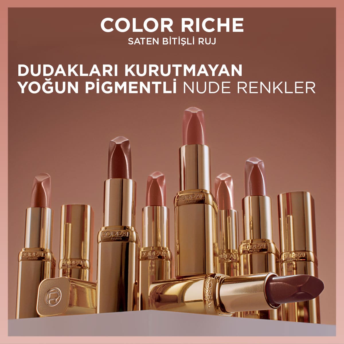 Loreal Paris Color Riche Saten Bitişli Ruj - 540 Nude Unstoppable - Melori