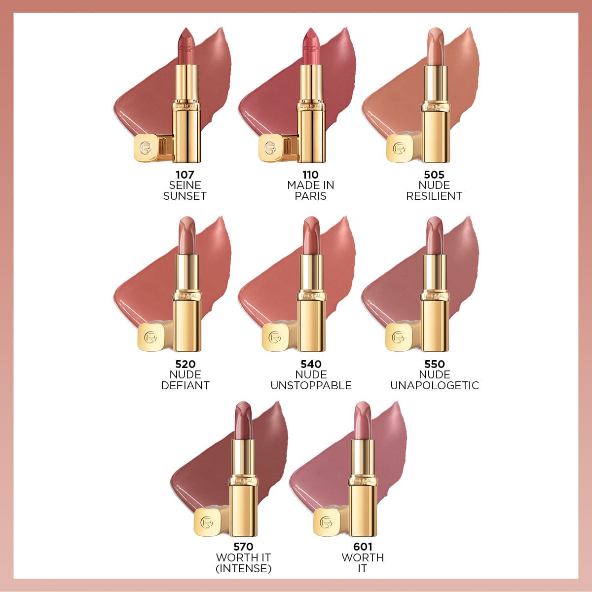 Loreal Paris Color Riche Saten Bitişli Ruj - 550 Nude Unapologetic - Melori
