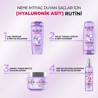 Loreal Paris Elseve Hydra [Hyaluronic] Nem Dolduran Şampuan 360ml - Melori