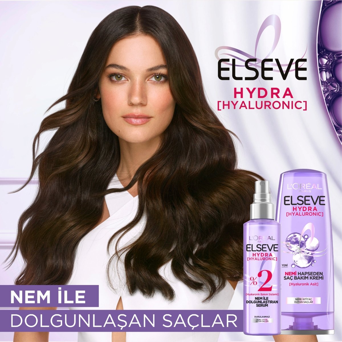 Loreal Paris Elseve Hydra [Hyaluronic] Nemi Hapseden Saç Bakım Kremi 360ml - Melori