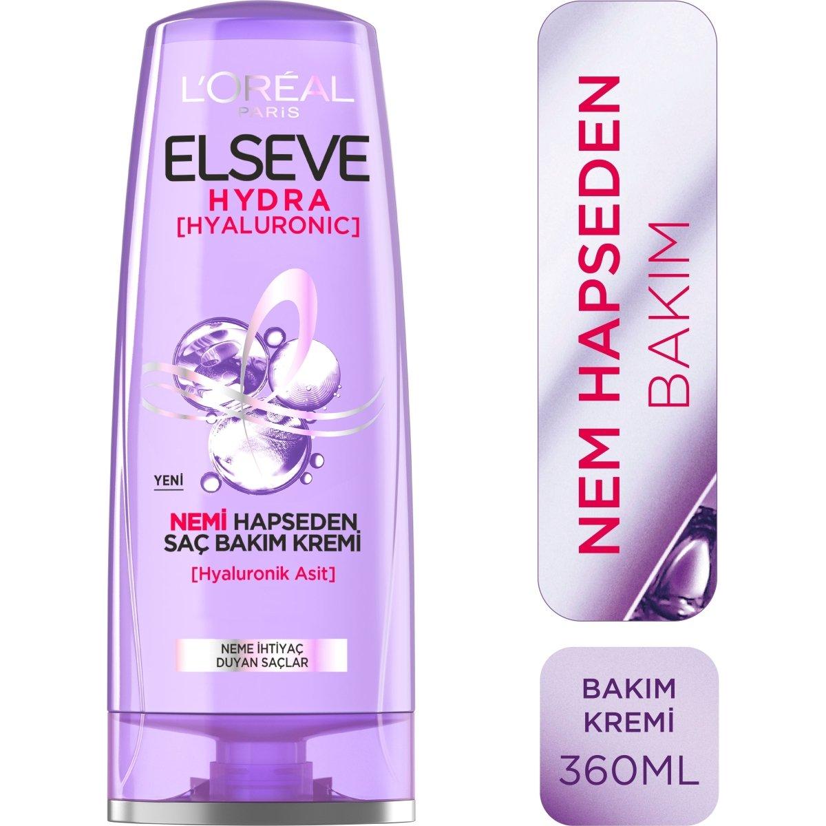 Loreal Paris Elseve Hydra [Hyaluronic] Nemi Hapseden Saç Bakım Kremi 360ml - Melori