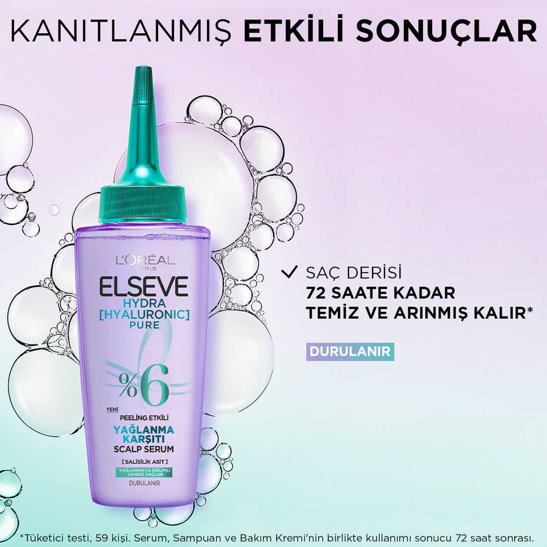 Loreal Paris Elseve Hydra [Hyaluronic] Pure Salisilik Asit İçeren Yağlanma Karşıtı Peeling Etkili Saç Derisi Serumu 102ml - Melori