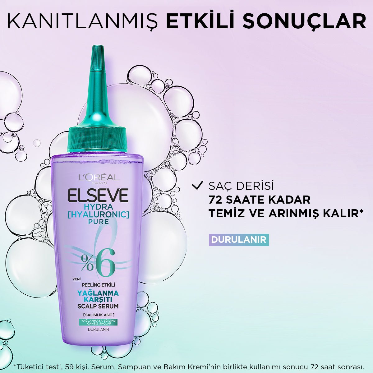 Loreal Paris Elseve Hydra [Hyaluronic] Pure Salisilik Asit İçeren Yağlanma Karşıtı Peeling Etkili Saç Derisi Serumu 102ml - Melori