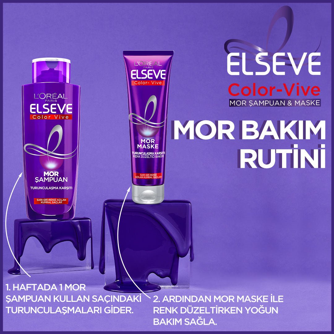 Loreal Paris Elseve Turunculaşma Karşıtı Mor Şampuan 200ml - Melori