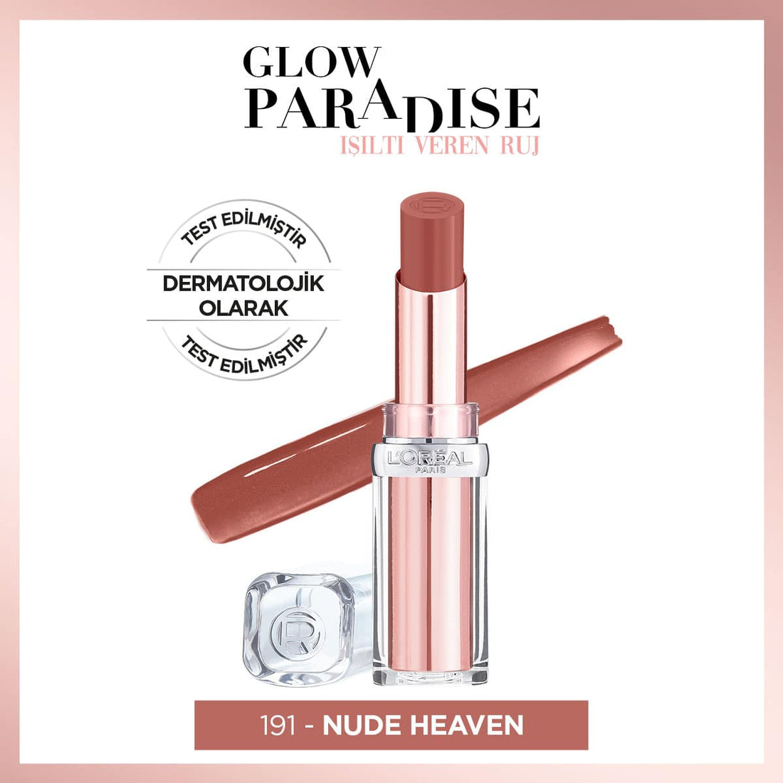 Loreal Paris Glow Paradise Balm - in - Lipstick - Işıltı Veren Ruj 191 Nude Heaven - Melori