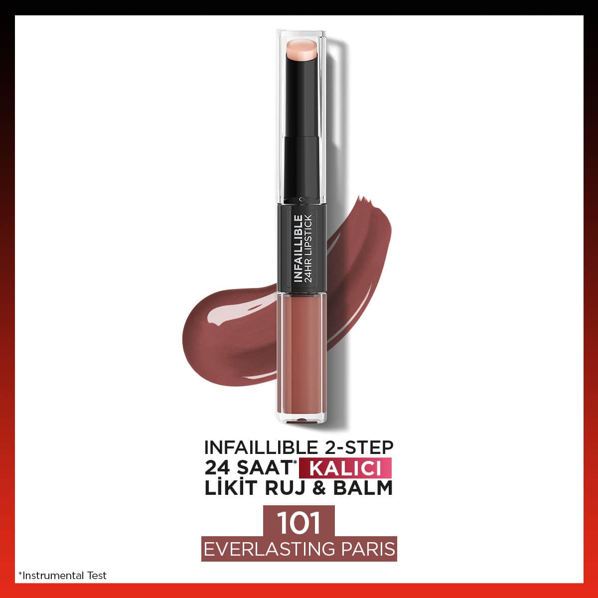 Loreal Paris Infaillible 2 - Step 24 Saat Kalıcı Likit Ruj &amp; Balm - 101 Everlasting Paris - Melori