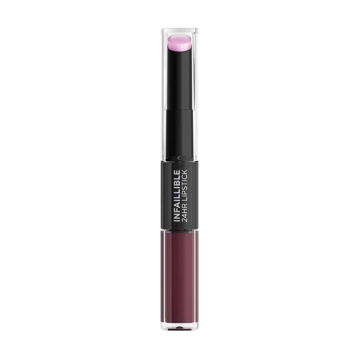Loreal Paris Infaillible 2 - Step 24 Saat Kalıcı Likit Ruj &amp; Balm - 215 Wine Oclock - Melori