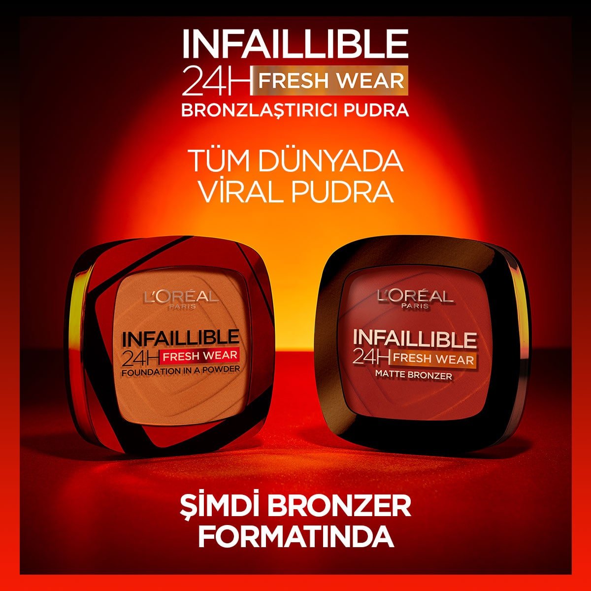 Loreal Paris Infaillible 24H Fresh Wear Bronzlaştırıcı Pudra - 300 Light Medium - Melori