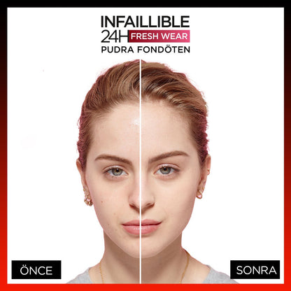 Loreal Paris Infaillible 24H Fresh Wear Pudra Fondöten 180 Rose Sand - Melori