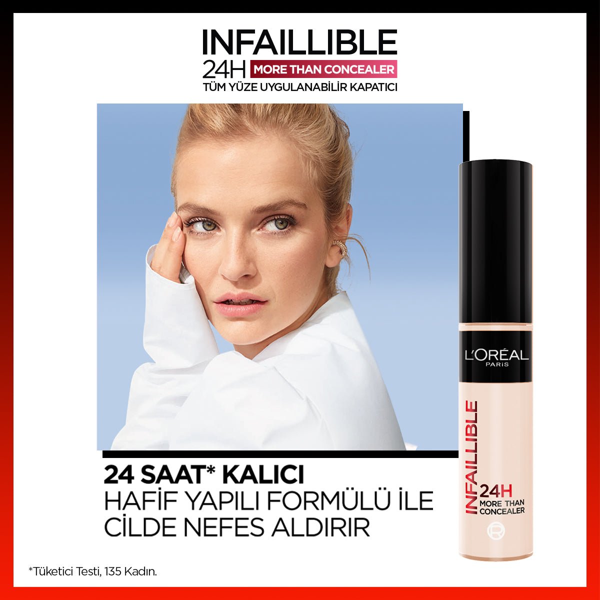 Loreal Paris Infaillible 24H Tüm Yüze Uygulanabilir Kapatıcı - 330 Pecan - Melori
