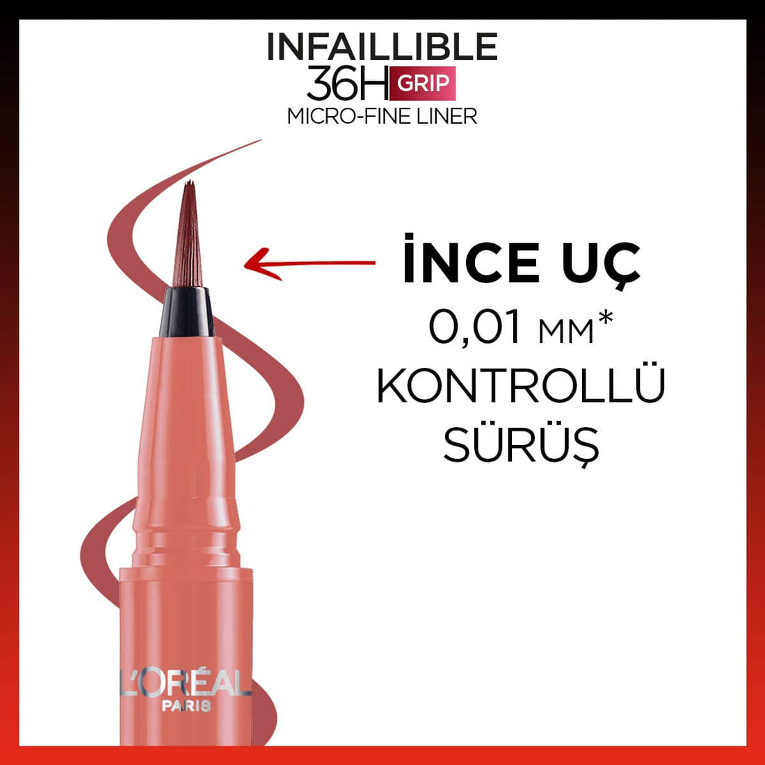Loreal Paris Infaillible 36H Grip Micro Fine Eyeliner 03 Ancient Rose - Melori
