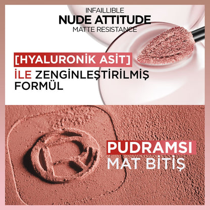 Loreal Paris Infaillible Matte Resistance Likit Mat Ruj - 630 Rose Heat - Melori