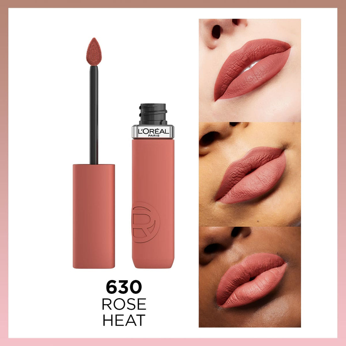 Loreal Paris Infaillible Matte Resistance Likit Mat Ruj - 630 Rose Heat - Melori