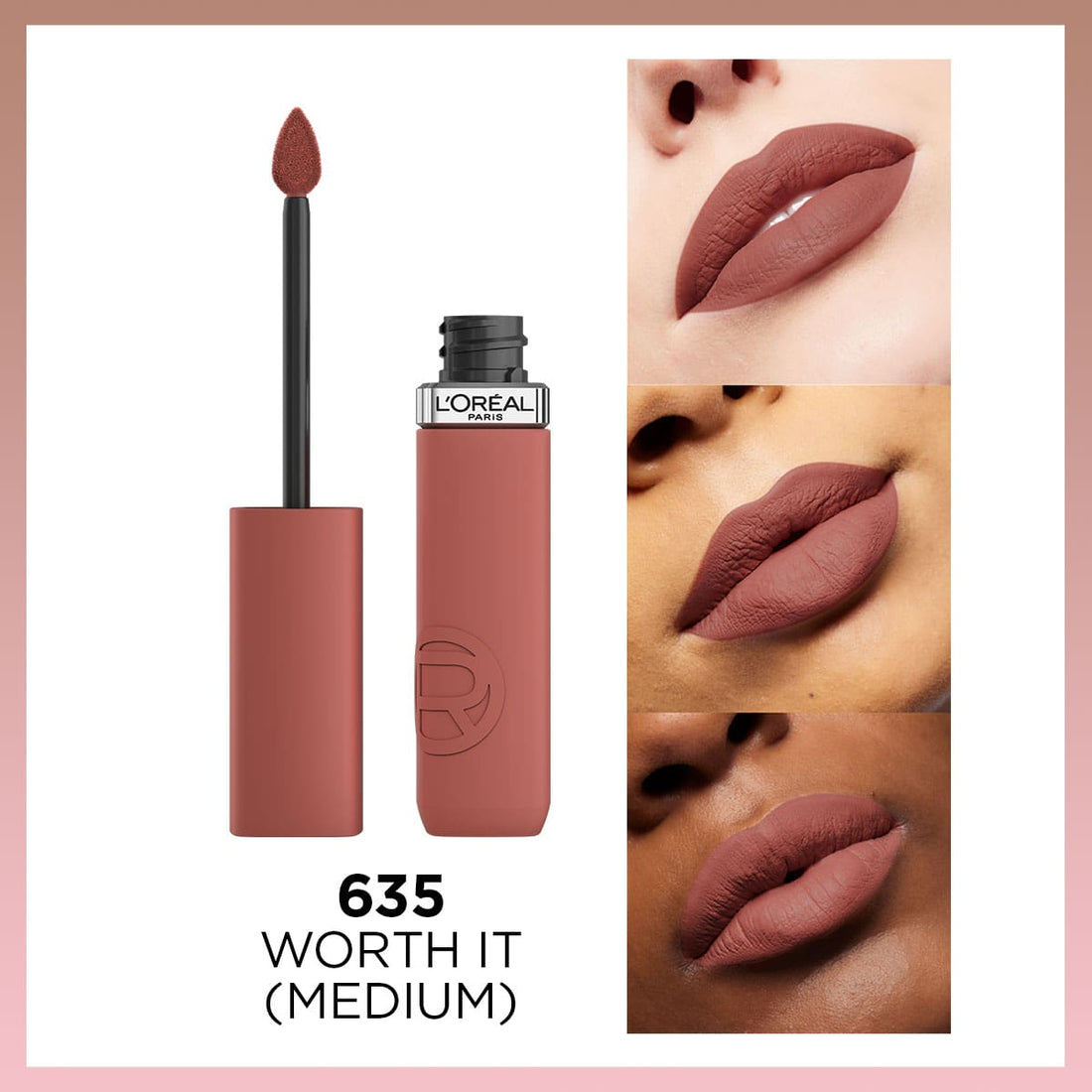 Loreal Paris Infaillible Matte Resistance Likit Mat Ruj - 635 Worth It (Medium) - Melori