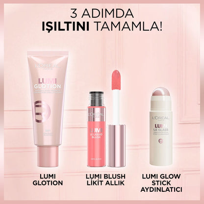 Loreal Paris Lumi Blush Likit Allık - 635 Glowy Worth It Medium - Melori