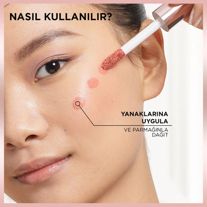 Loreal Paris Lumi Blush Likit Allık - 635 Glowy Worth It Medium - Melori
