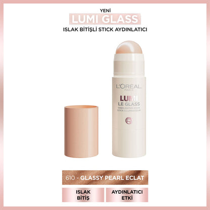 Loreal Paris Lumi Glass Islak Bitişli Stick Aydınlatıcı - 610 Glassy Pearl Eclat - Melori