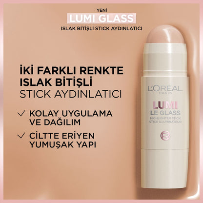 Loreal Paris Lumi Glass Islak Bitişli Stick Aydınlatıcı - 620 Glassy Pink Ballet - Melori