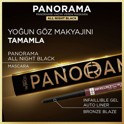 Loreal Paris Panorama Hacim Veren Maskara All Night Black - Siyah - Melori