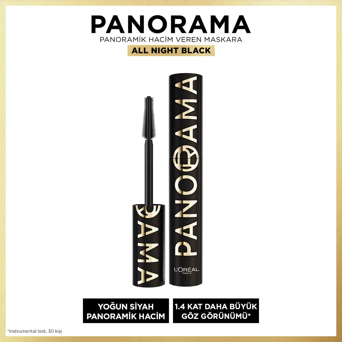 Loreal Paris Panorama Hacim Veren Maskara All Night Black - Siyah - Melori