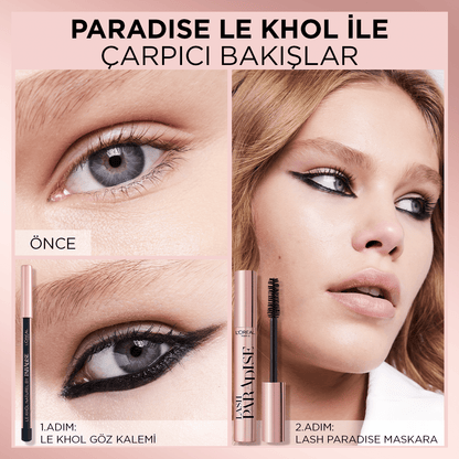 Loreal Paris Paradise Le Khol Göz Kalemi 101 Midnight Black Siyah Göz Kalemi - Melori