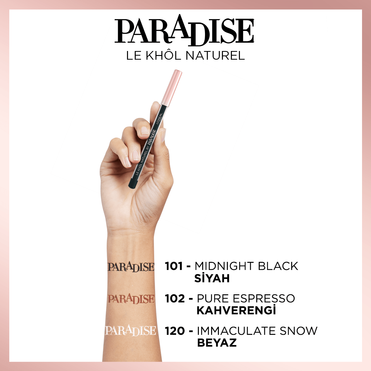 Loreal Paris Paradise Le Khol Göz Kalemi 101 Midnight Black Siyah Göz Kalemi - Melori