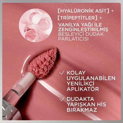 Loreal Paris Plump Ambition Hyaluron Lip Oil Besleyici ve Nemlendirici Dudak Parlatıcısı - 390 Cherry Cherie - Melori