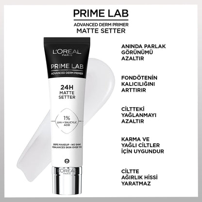 Loreal Paris Prime Lab Matte Setter Matlaştırıcı Salisilik Asit İçeren Primer - Melori