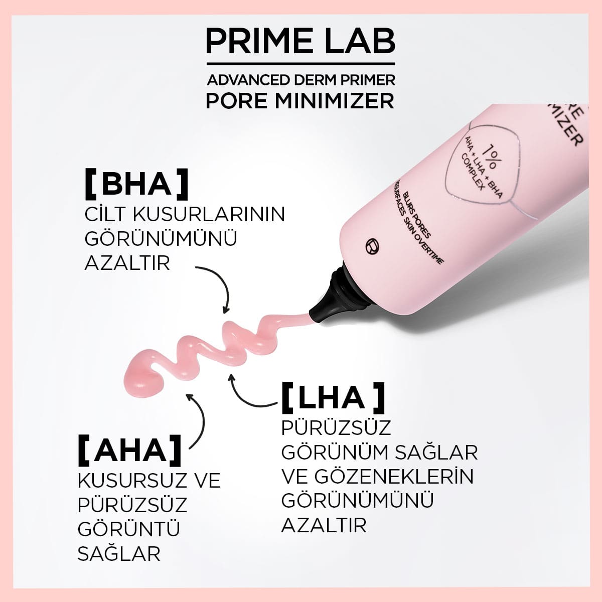 Loreal Paris Prime Lab Pore Minimizer Gözenek Küçültücü AHA ve BHA İçeren Primer - Melori