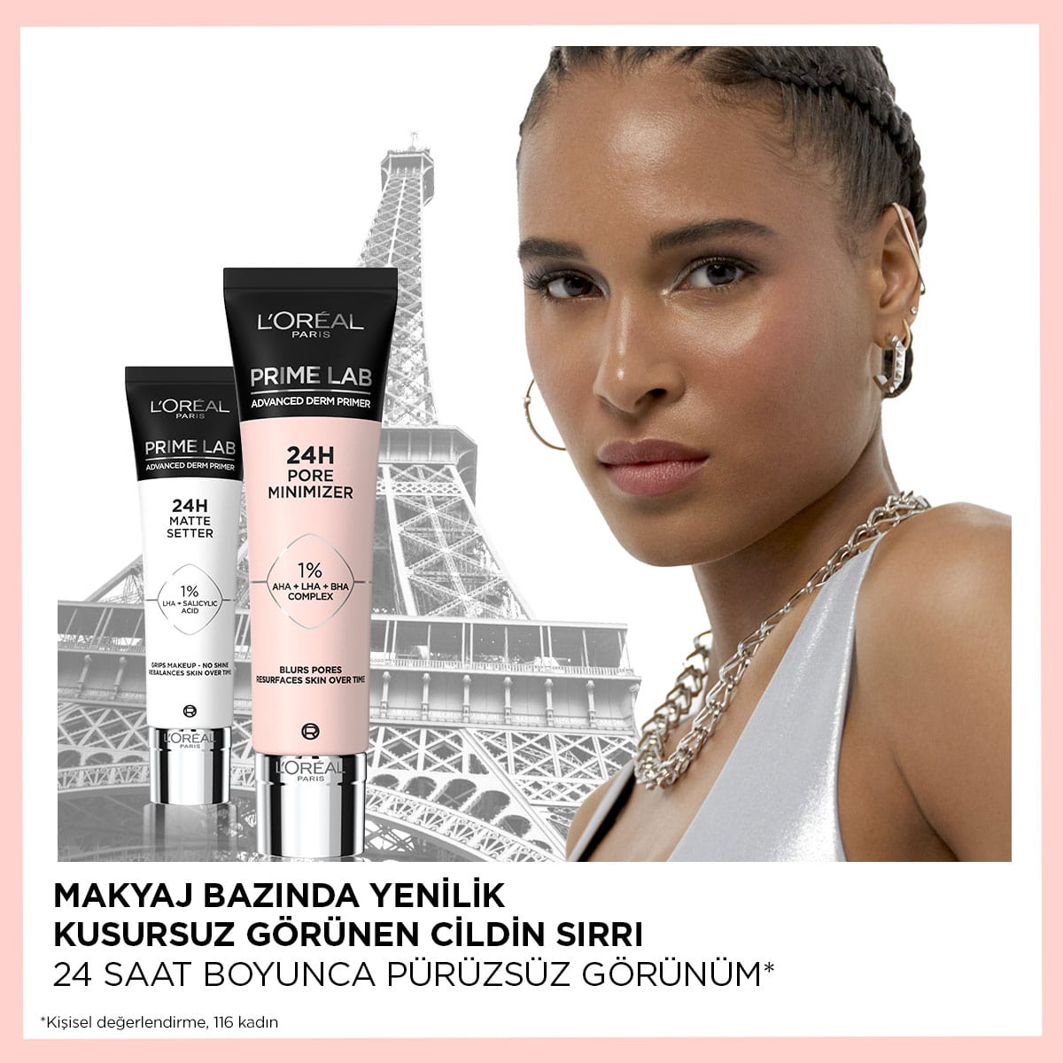 Loreal Paris Prime Lab Pore Minimizer Gözenek Küçültücü AHA ve BHA İçeren Primer - Melori