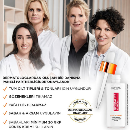 Loreal Paris Revitalift Clinical %12 Saf C Vitamini Aydınlatıcı, Ton Eşitleyici, Gözenek Karşıtı Serum 30 ml - Melori