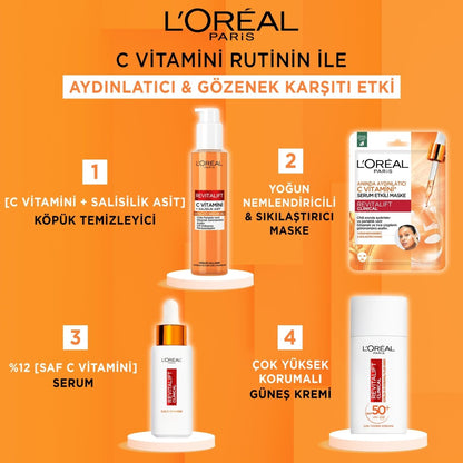 Loreal Paris Revitalift Clinical [C vitamini + Salisilik Asit] Gözenek Karşıtı, Aydınlatıcı Temizleme Jeli - Melori