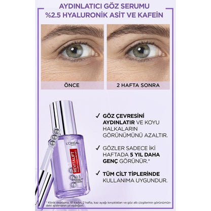 Loreal Paris Revitalift Filler Aydınlatıcı Göz Serumu 20ml - Melori