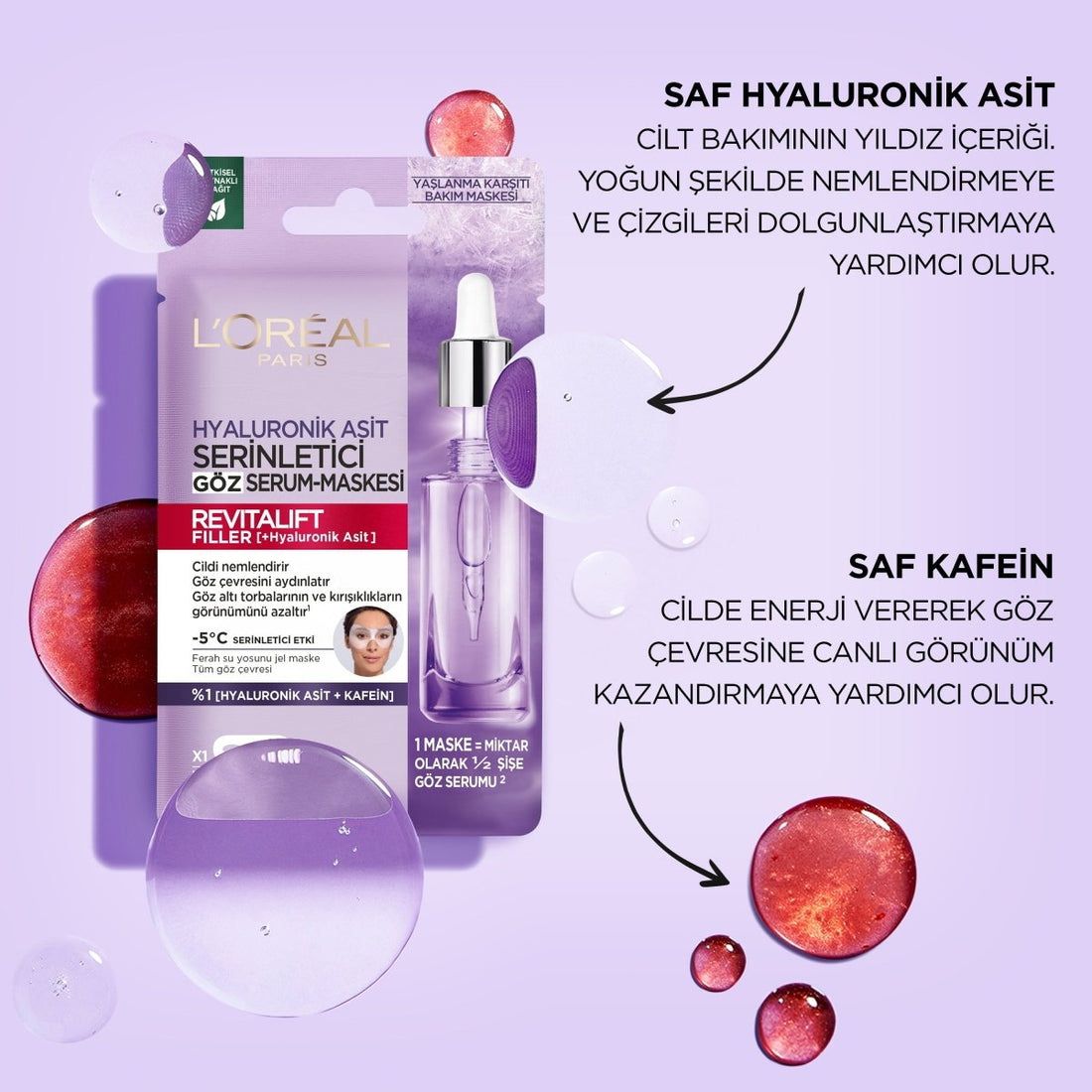 Loreal Paris Revitalift Filler Serinletici Göz Serum - Maskesi - Melori