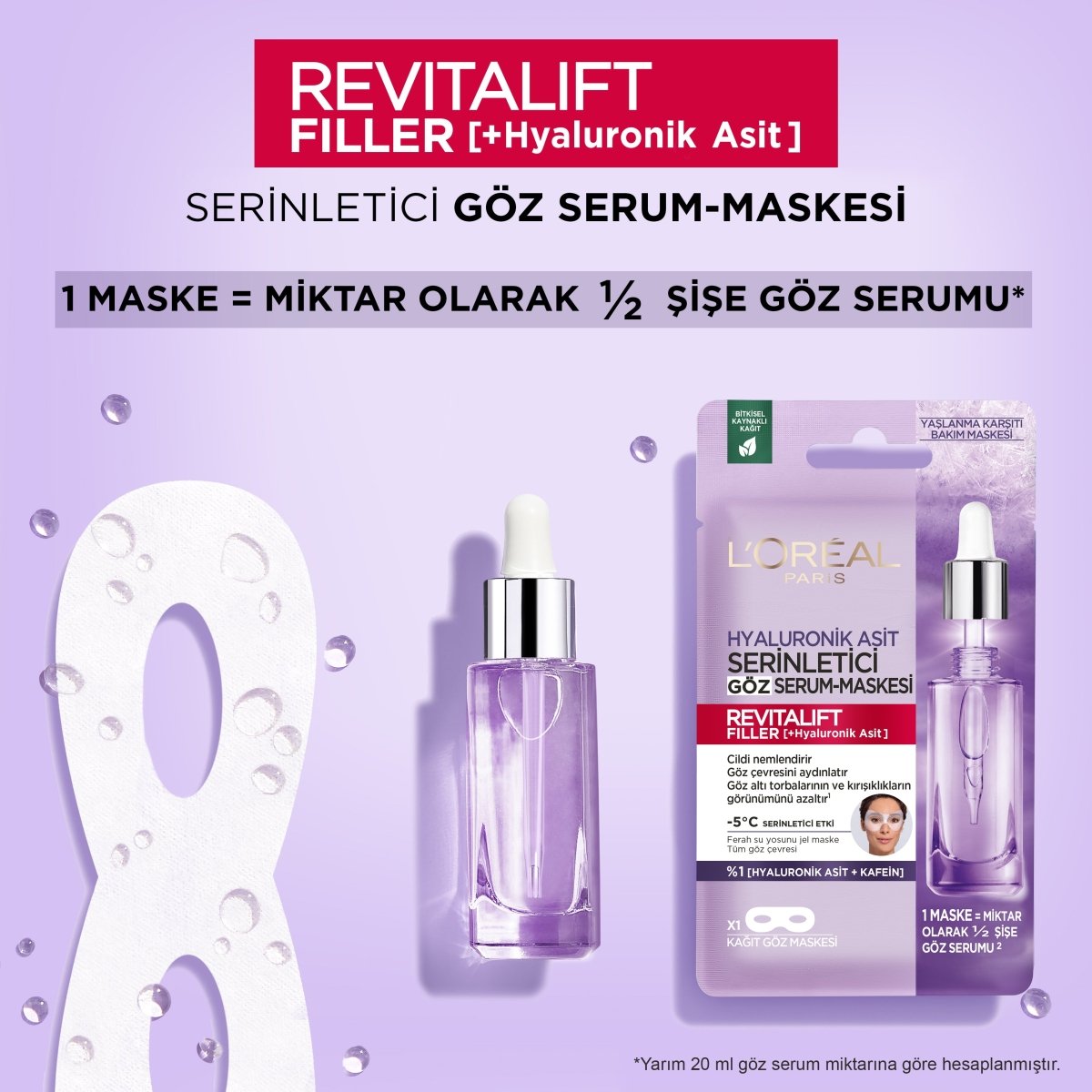 Loreal Paris Revitalift Filler Serinletici Göz Serum - Maskesi - Melori
