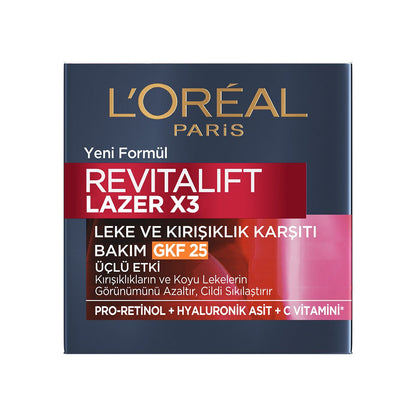 Loreal Paris Revitalift Lazer X3 Leke ve Yaşlanma Karşıtı Bakım GKF25 - Melori