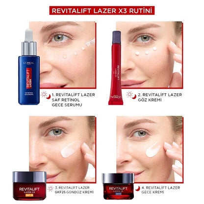Loreal Paris Revitalift Lazer X3 Leke ve Yaşlanma Karşıtı Bakım GKF25 - Melori