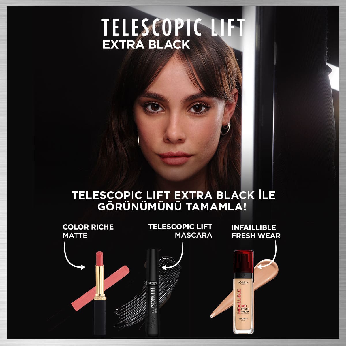 Loreal Paris Telescopic Lift Extra Black Maskara - Melori