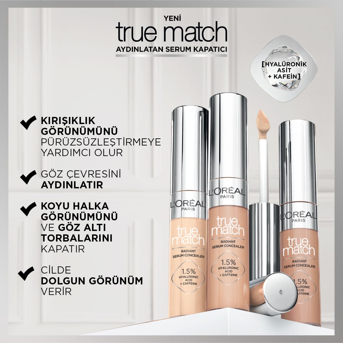 Loreal Paris True Match Aydınlatan Serum Kapatıcı - 1N 11 ml - Melori