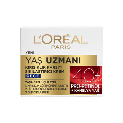 Loreal Paris Yaş Uzmanı 40+ Kırışıklık Karşıtı Sıkılaştırıcı Gece Kremi 50 ml - Melori