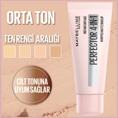 Maybelline Instant Perfector 4 ETKİ 1 ARADA Fondöten - Light (Orta Ton) - Melori