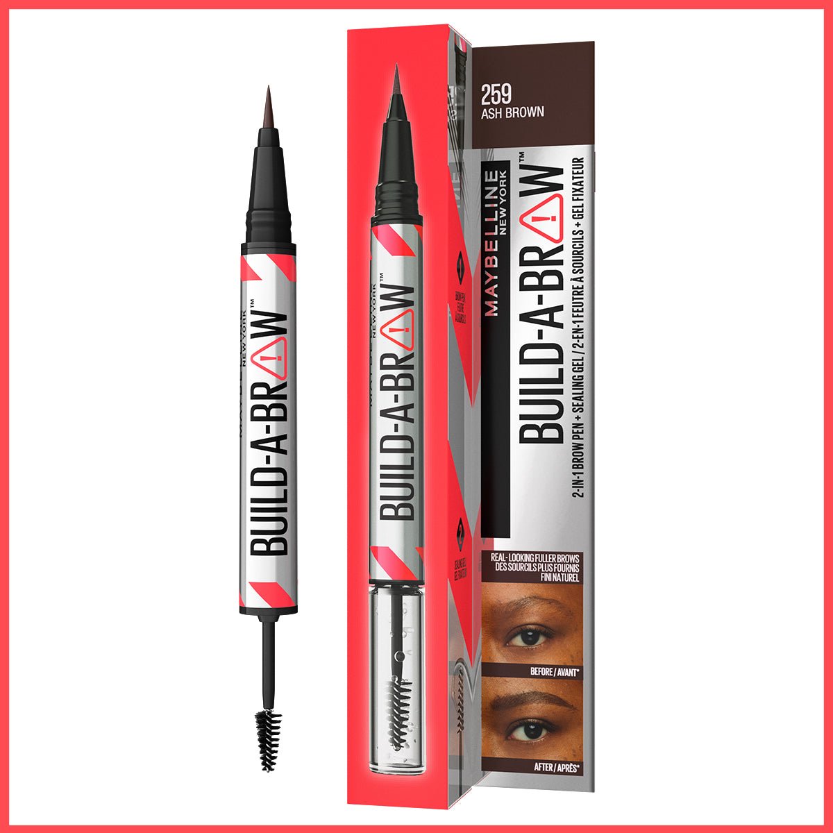 Maybelline New York Build a Brow 2in1 Kaş Kalemi ve Jeli Ash Brown - Melori