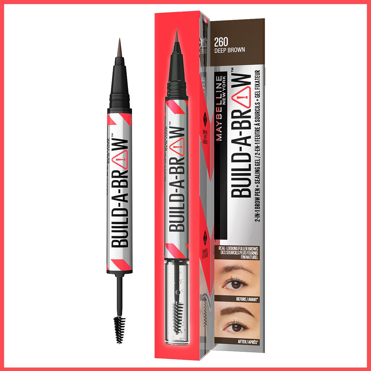 Maybelline New York Build a Brow 2in1 Kaş Kalemi ve Jeli Deep Brown - Melori