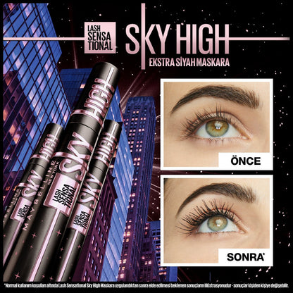 Maybelline New York Lash Sensational Sky High Cosmic Black Maskara - Melori
