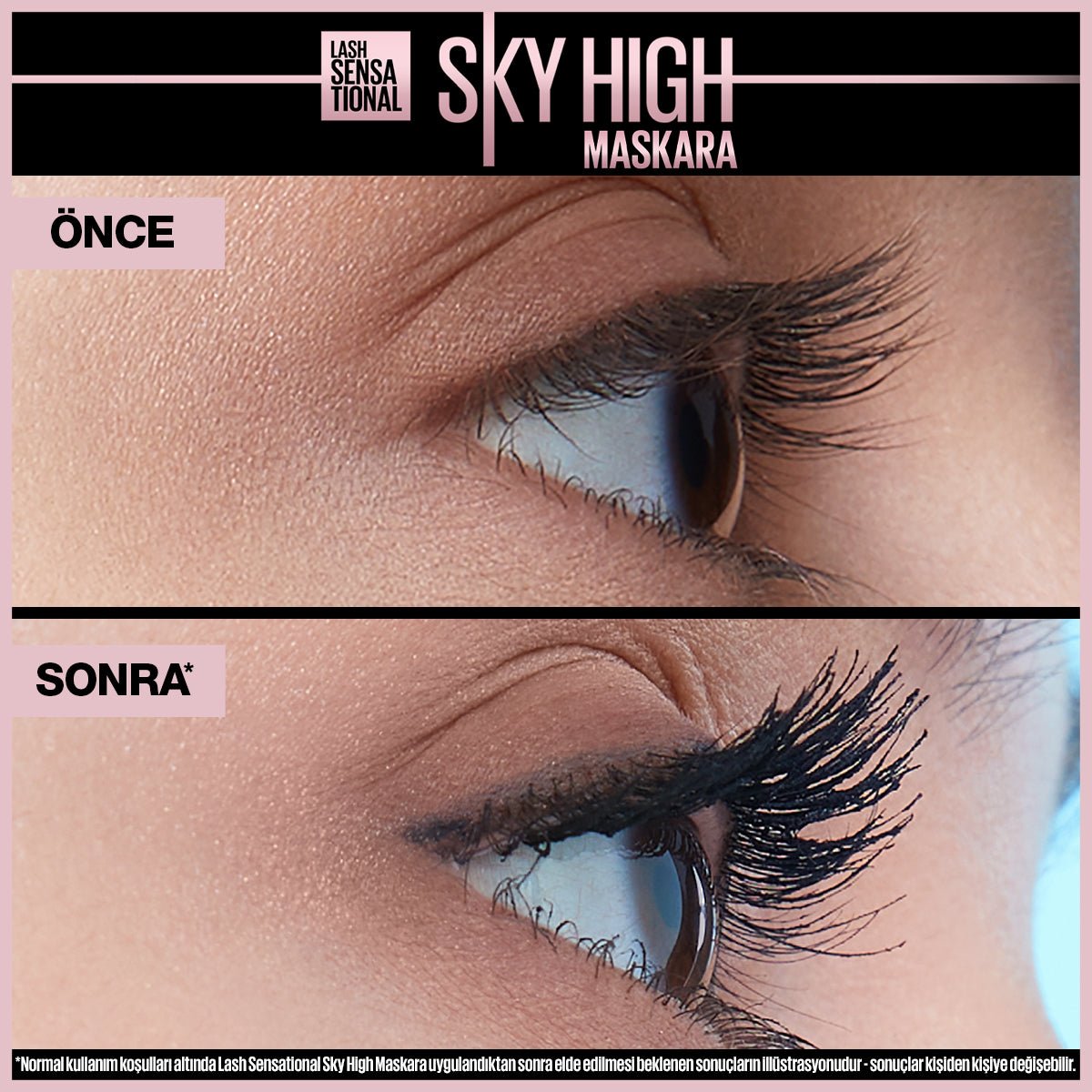 Maybelline New York Lash Sensational Sky High Suya Dayanıklı Waterproof Maskara - Melori