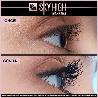 Maybelline New York Lash Sensational Sky High Suya Dayanıklı Waterproof Maskara - Melori