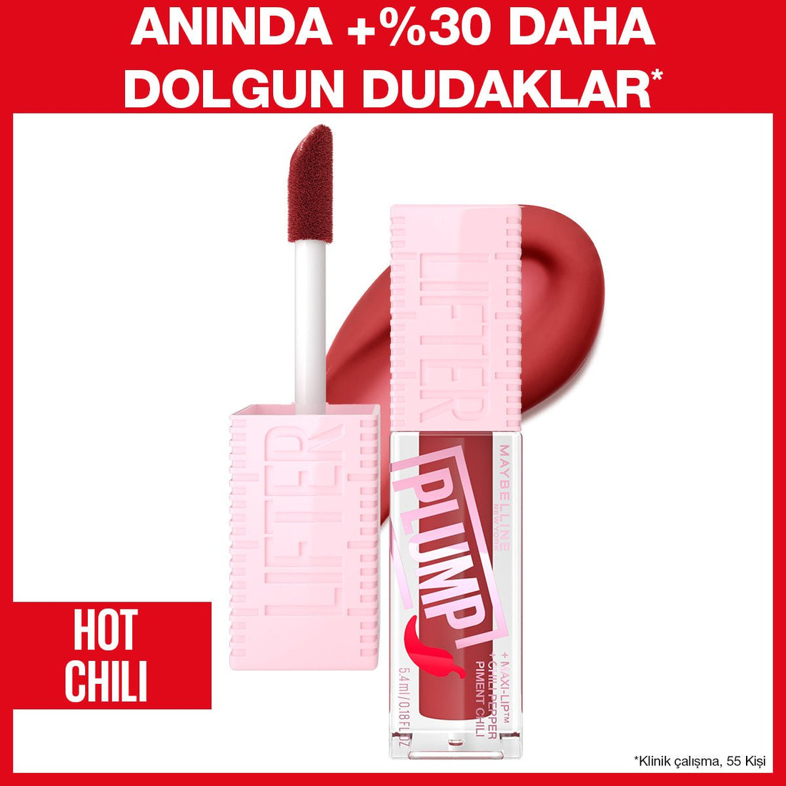 Maybelline New York Lifter Plump Dudak Parlatıcısı - 006 Hot Chili - Melori