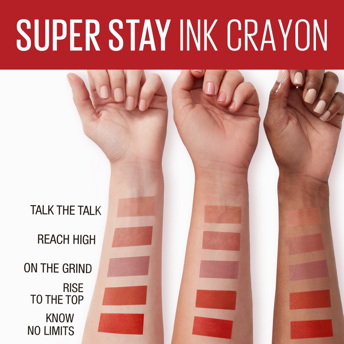 Maybelline New York Super Stay Ink Crayon Kalem Mat Ruj - Spiced Up - 100 Reach High - Melori