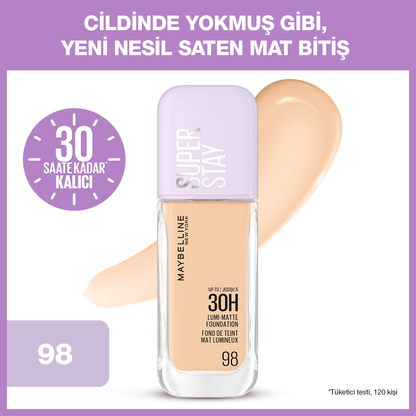 Maybelline New York Super Stay Lumi Matte Fondöten - 98 - Melori